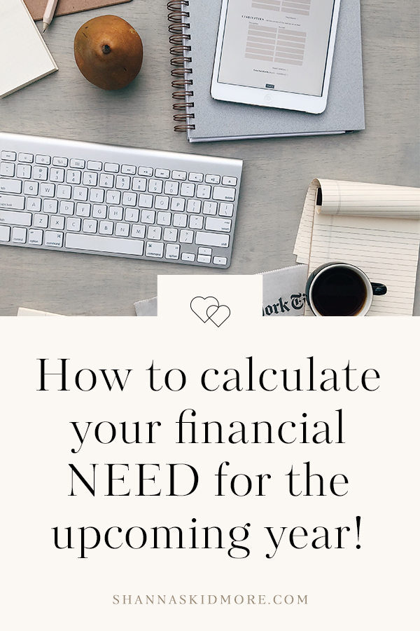 How to Calculate your Financial Need for the upcoming year | DAY 2 of the #whyiplan series. | Shanna Skidmore #annualplanning #myblueprintyear #entrepreneur