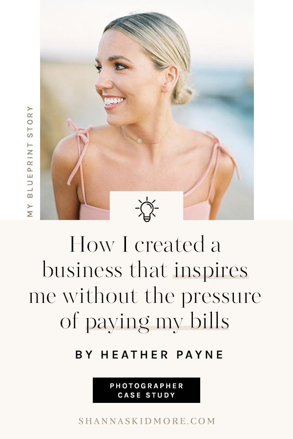 How I Created a Business That Inspires Me Without The Pressure of Paying My Bills | I’m a creative entrepreneur who’s been running my destination wedding photography business for nearly eight years. And I have a confession to make: I have a part-time job… by choice. Here’s why. | Shanna Skidmore #entrepreneur #photographer #myblueprintstory #casestudy