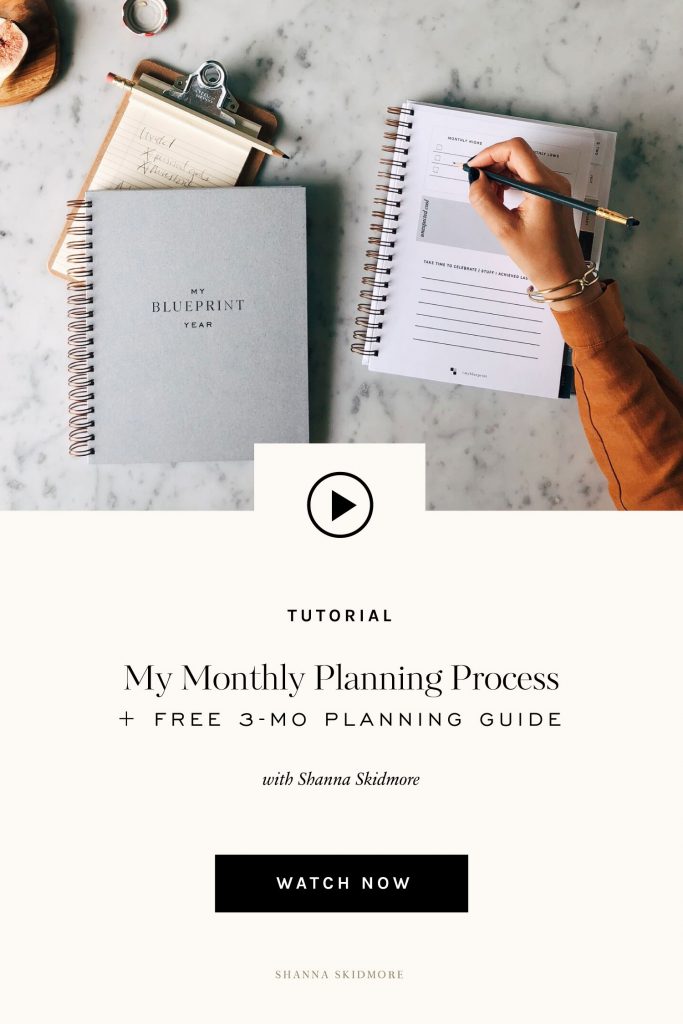 How I stay on track with my goals month by month | And a 3 month planning guide you can use to help set your own monthly goals! Grab your free guide here! | Shanna Skidmore #creative #entrepreneur #planningguide #money