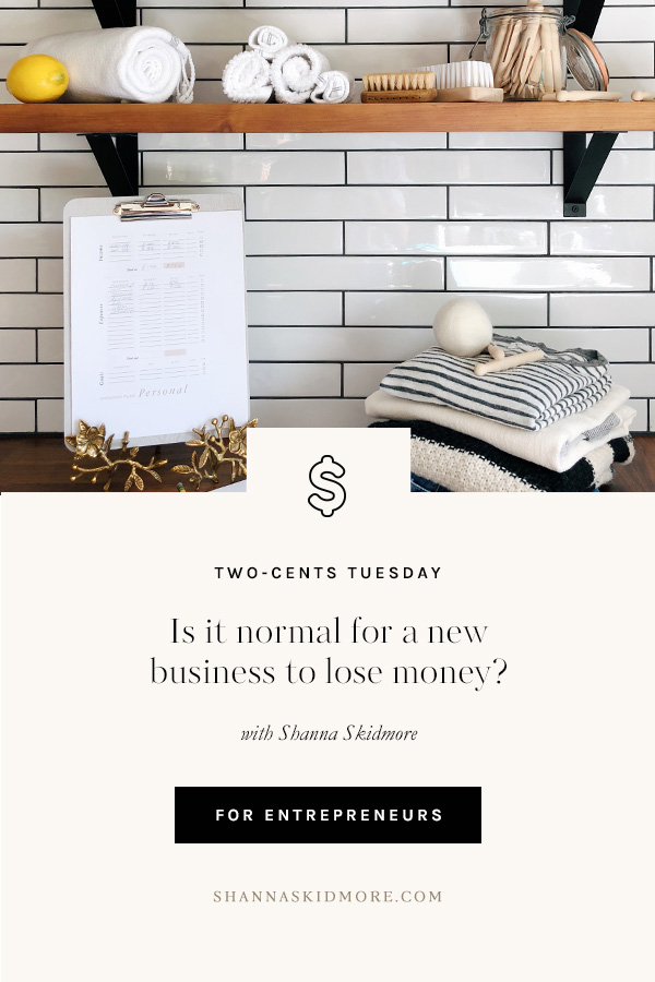 Is it normal for a new business to lose money? Here are three reasons you’re business isn’t making money and what to do about it. | Shanna Skidmore #finance #business