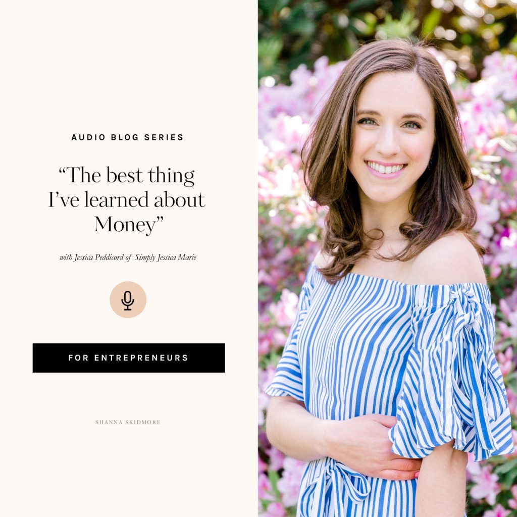 Guest Feature: Jessica Peddicord _ The best thing I’ve learned about money is that it serves a much bigger purpose than simply being a source of income for myself or a means to pay for food and rent. | Shanna Skidmore