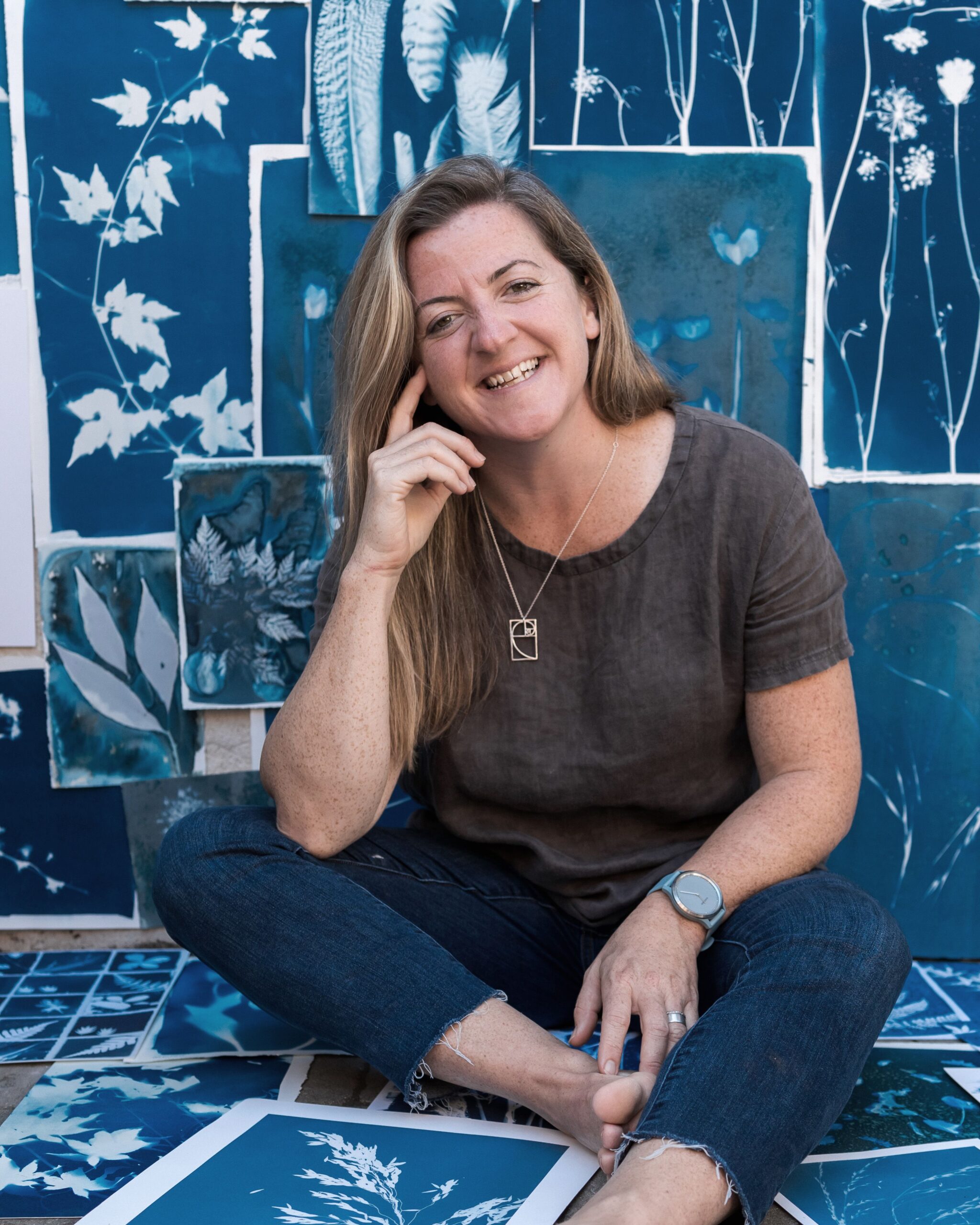 Photo of Sarah Rafferty, Owner of Atwater Designs and Cyanotype Artist