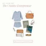 Tan Background with collage of gift ideas for creative entrepreneurs