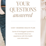 White Background with caption: Your Questions Answered, Cost-Sharing Health Plans
