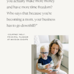 Photo of Courtney Wolf and Son with Quote Overlay