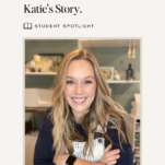 Photo of Katie Devlin of Things Katie Makes with caption: Building a Life (+ a business that supports it). Katie's Story.