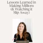 Photo of Kate Ahl and Shanna Skidmore with caption: Lessons Learned in Making Millions (and Watching it Slip Away)