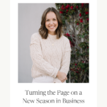 Photo of Laura Wifler with caption: Turning the Page on a New Season in Business