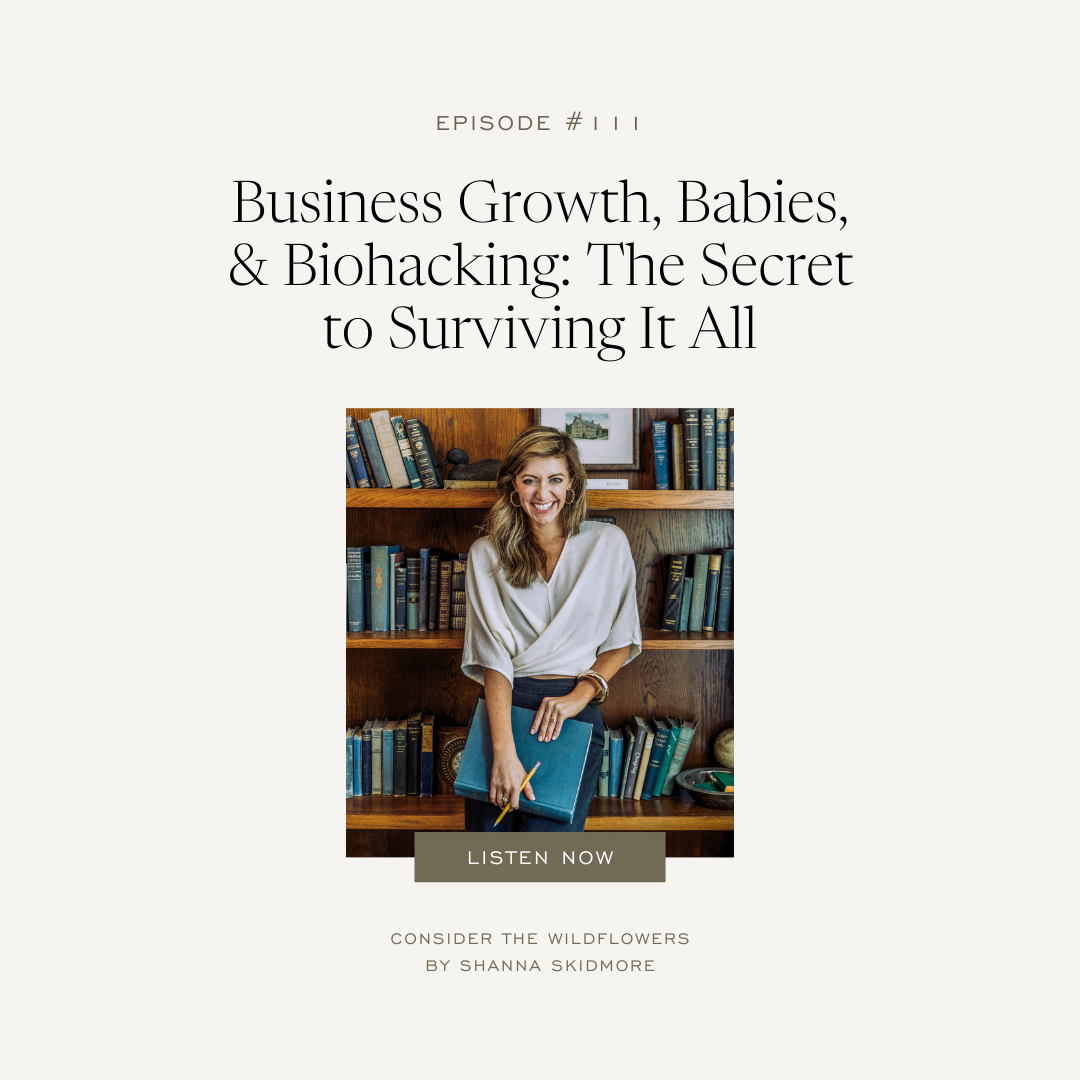 Photo of Ashlyn Carter of Ashlyn Writes with caption: Business Growth, Babies, & Biohacking: The Secret to Surviving It All with Ashlyn Carter